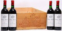 10 bts. Château Montrose, Saint - Estephe. 2. Cru Classé 1983 A-AB bn. Owc.