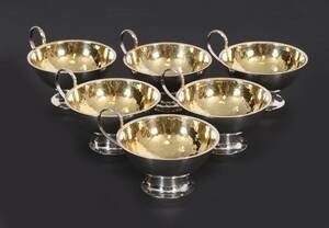 Punschmuggar 6st, silver, GAB, 1967