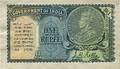 Indien, 1 rupee 1935, Pick 14A, nålehul til højre for kongen