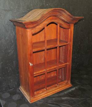 Väggvitrinskåp, utan glas, Höjd 90cm, Bredd 58cm