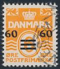 1941. 60 606 øre orangegul. 2. oplag. Stemplet mærke. AFA 1800.
