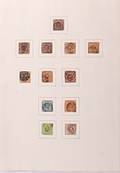 1851-1970. Ældre samling med mange Skilling, bedre Tofarvede, 2 Posthuse, Gl. Luftpost komplet, fin mindre samling DVI og lidt Færø-provisorier m.v.