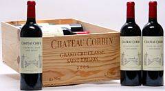 12 bts. Château Corbin, Saint-Émilion Grand Cru Classé 2006 A hfin. Owc.