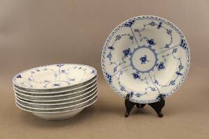 Djupa tallrikar Royal Copenhagen Musselmalet 8 st