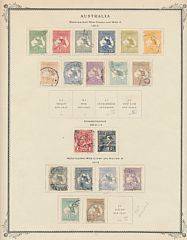 Australien. 1913-1980. Samling i Schaubek-album med bl.a. mange Kængurogeorge-udgaver og fremefter fint besat. Se fotoudsnit