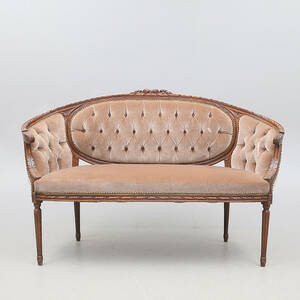 SOFFA, trätextil, gustaviansk stil, 1900-tal.