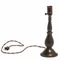 Just Andersen Bordlampe af patineret diskometal. Stemplet monogram D62. H. 38.