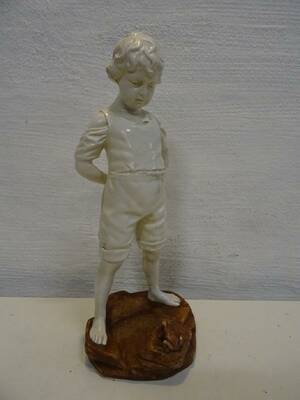 Pojke Groda Gipsfigur