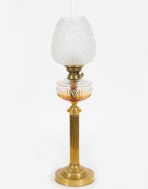 Bordsfotogenlampa, omkring år 1900