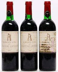 3 bts. Château Latour, Pauillac. 1. Cru Classé 1978 AB ts.