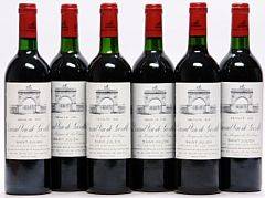6 bts. Château Léoville Las Cases, Saint - Julien. 2. Cru Classé 1986 A-AB bn.