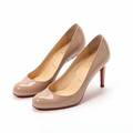 Christian Louboutin Pudderfarvede damesko i lak str. 36. H. ca. 8 cm. Original æske og støvpose medfølger.