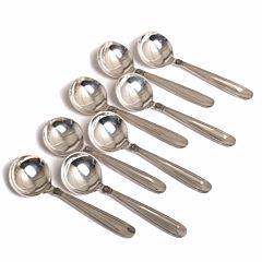 Karina. Otte bouillonskeer af sølv. Udført hos Horsens Sølvvarefabrik. Vægt ca. 234 gr. 8