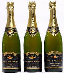 3 bts. Champagne Brut Cuvée Réservée, Jean De Challemaison 1971 A hfin.