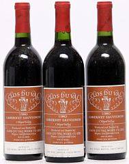 7 bts. Cabernet Sauvignon, Clos Duval Napa Valley 1980 A hfin.