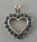 Safir hjertevedhæng