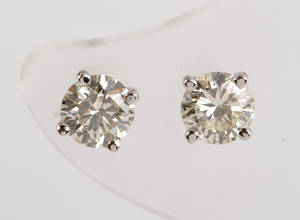 Brillantørestikker - ca. 0.98 ct. 2 Denne auktion er annulleret2023573