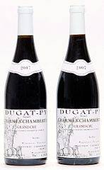 2 bts. Charmes-Chambertin Grand Cru, Bernard Dugat-Py 2007 A hfin.