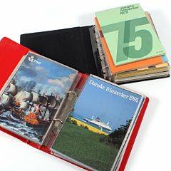 Danmark. Årsmapper 1975-1996 komplet  5 souvenirmapper