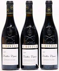 6 bts. Chateauneuf-du-Pape Vieilles Vignes, Domaine Cristia 2007 A hfin.