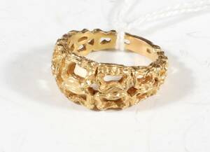 RING, 18K GULD, STL CA 18 MM, VIKT 8,27 GR