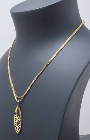 Vedhæng med brillanter, ca. 0.05 ct. 14 kt. guld