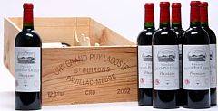 12 bts. Château Grand Puy Lacoste, Pauillac. 5. Cru Classé 2002 A hfin. Owc.