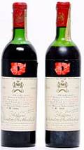 2 bts. Château Mouton Rothschild, Pauillac. 1. Cru Classé 1972
