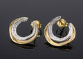 Par brillant ørestikker, ca. 0.23 ct. 14 kt. guld og hvidguld