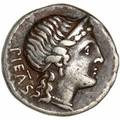 Romerske republik, M. Herennius, Denar, 108-107 f.Kr., 3,90 g, Cr. 3081b
