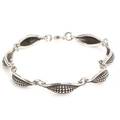 Lene Munthe for Georg Jensen Leddelt armbånd af delvis oxideret sterlingsølv. Dessin 425. L. 21.