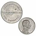Medaille 1920, Ørbæk Sogns Genforeningsfest, 37 mm samt Alarmeringsøvelsen 1913, 30 mm, i alt 2 stk., begge letmetal