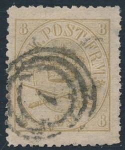 1864. 8 sk. 1870 linietakket 12 12. AFA 4000