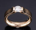 Brillantring, ca 0.54 ct, River-VVS  GIA raport fra 2008