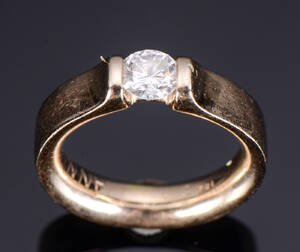 Brillantring, ca 0.54 ct, River-VVS GIA raport fra 2008