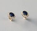Par safir- og brillant ørestikkere 2