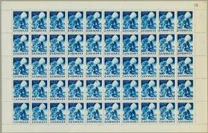 1943. Julemærke. Perfekt UFOLDET helark.