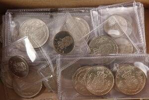 Frederik IX, Margrethe II, diverse 1, 5, 10 kr, Sieg 6.1, 6.2, 1.1, 1.2, 2.1, 2.4, 4.2, mange i ucirkuleret stand