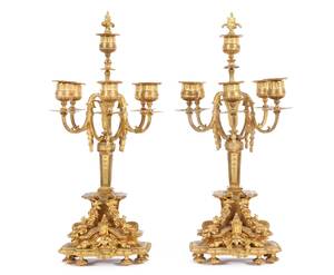 Kandelabrar ett par, Louis XVI stil, 1800-tal