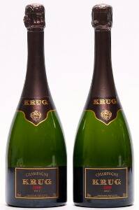 2 bts. Champagne Vintage, Krug 2000 A hfin.