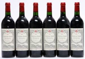 6 bts. Château Gazin, Pomerol 1995 A hfin.