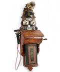 Väggtelefon, LM Ericsson, daterad 1902