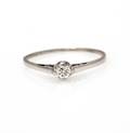 Bræmer Jensen Solitairering af 14 kt. hvidguld prydet med brillant på ca. 0.20 ct. Str. 57. Ca. 2010.