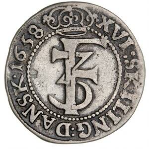 Norge, Frederik III, mark 1658, NM 175
