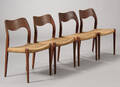 N. O. Møller. Fire stole, teaktræ, model 71 4
