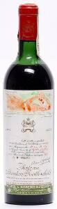 1 bt. Château Mouton Rothschild, Pauillac. 1. Cru Classé 1963 C ms.