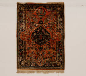 Persisk Qum silketæppe, 150x110 cm.