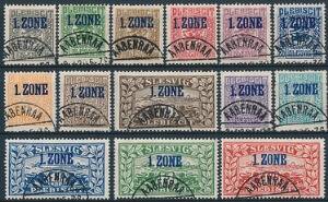 1920. 1.Zone. Komplet sæt, stemplet. AFA 2400