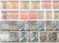 Lille lot sedler fra Hele verden, flere bedre typer, en del dubletter, i alt 94 stk.