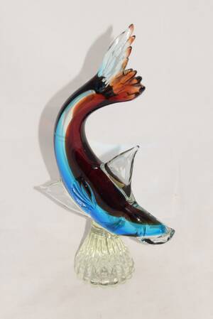 Konstglasfisk, Murano, H 28 cm